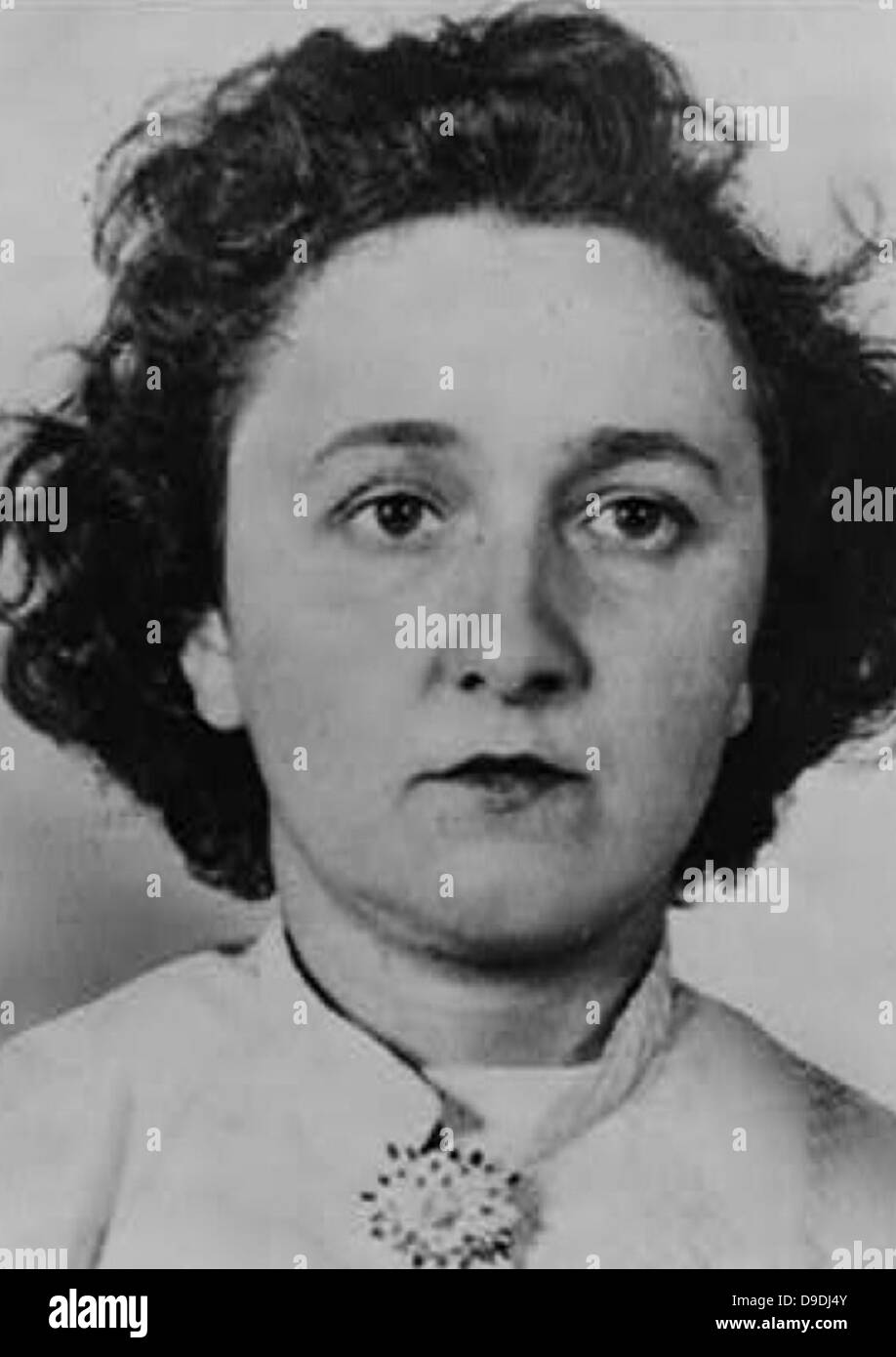 Ethel Greenglass Rosenberg, reconnu coupable de complot en vue de commettre de l'espionnage en temps de guerre, et exécuté. Banque D'Images
