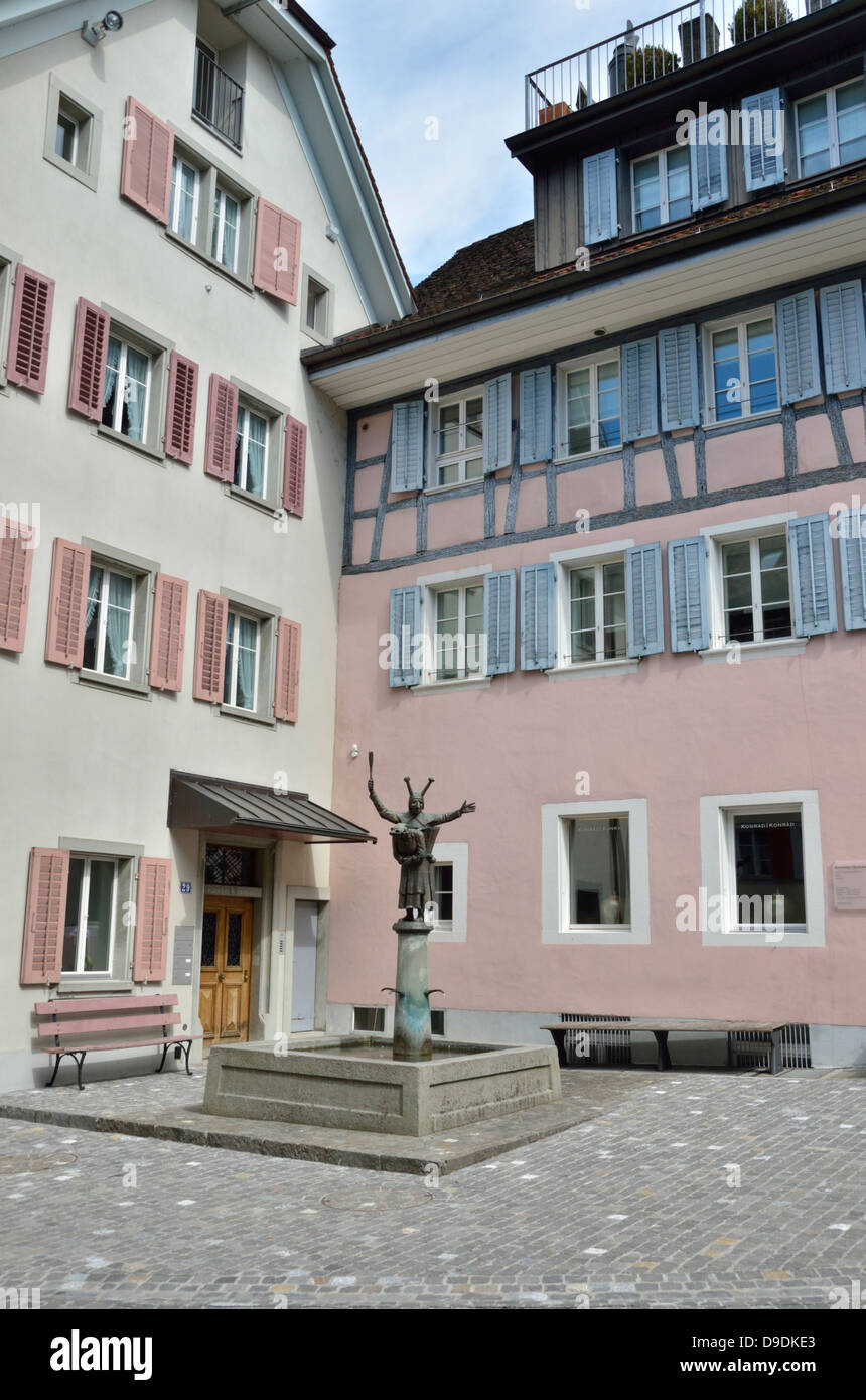 Bâtiments dans Oberaltstadt, Zug, Suisse. Banque D'Images
