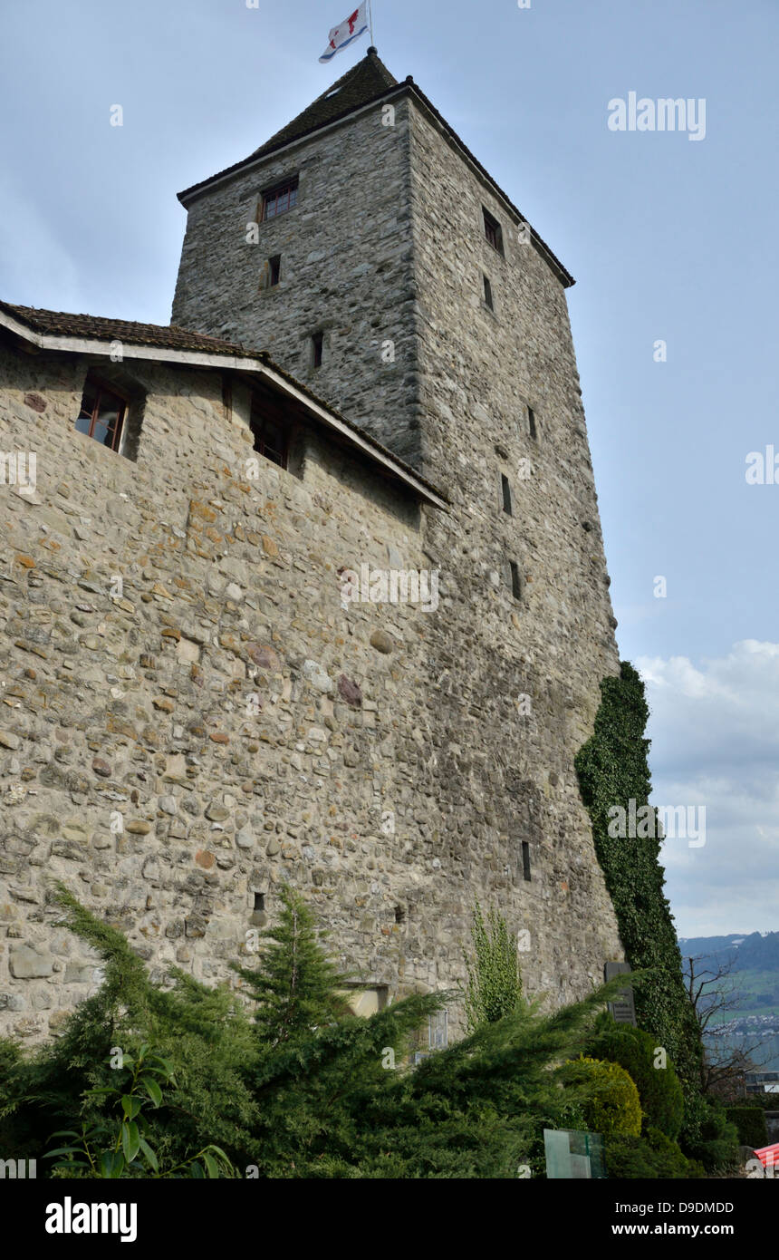 Château (Schloss), Rapperswil, Saint-Gall, Suisse. Banque D'Images