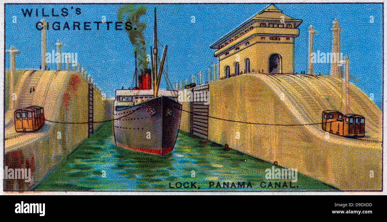 Merveilles d'ingénierie, 1927 : Lock sur le Canal de Panama. Banque D'Images
