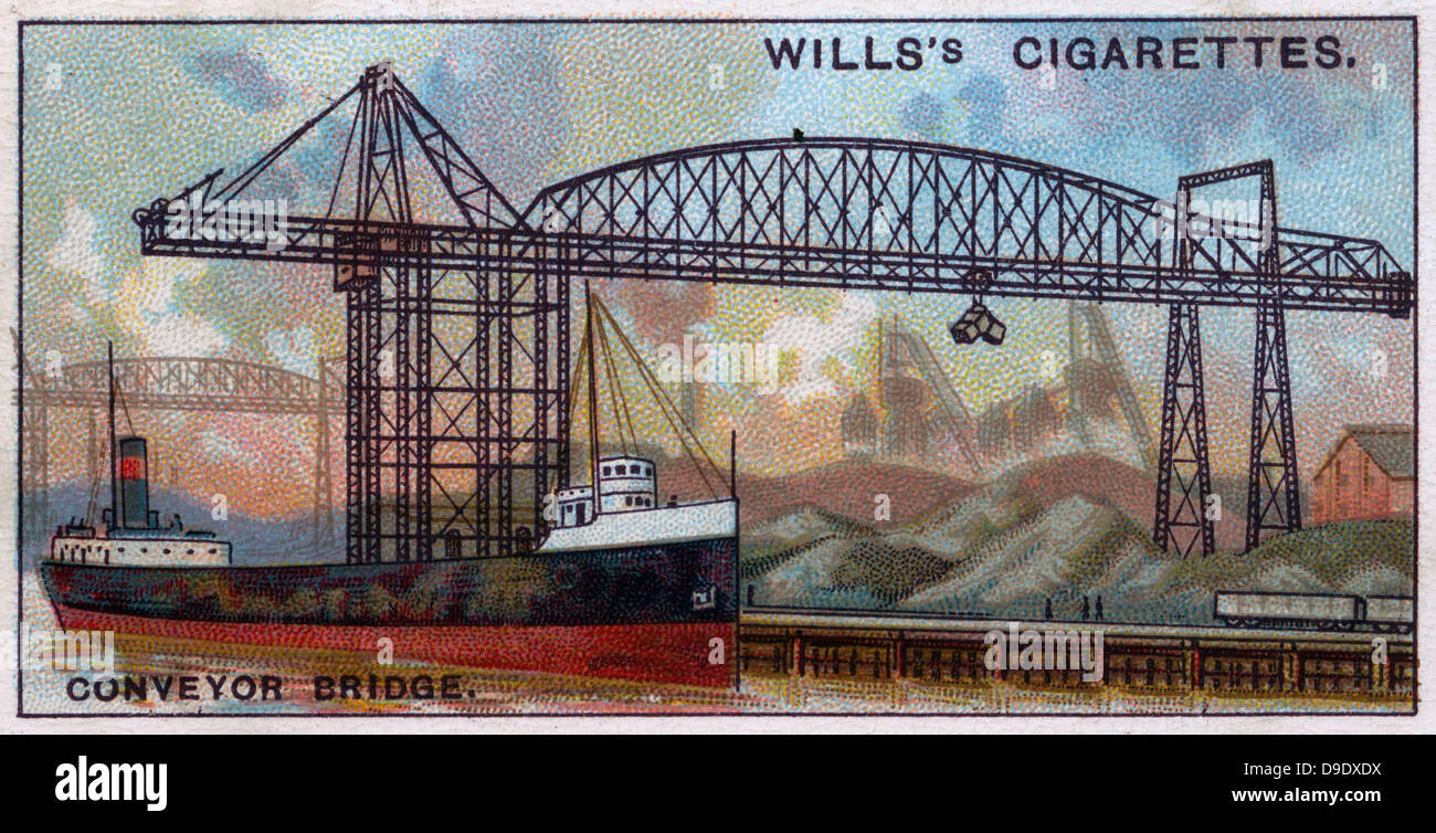 Merveilles d'ingénierie, 1927 : Hubert pont transporteur Grands Lacs, USA Banque D'Images