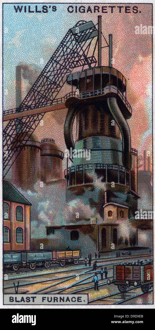 Merveilles d'ingénierie, 1927 : haut-fourneau, Manchester, Angleterre. Banque D'Images