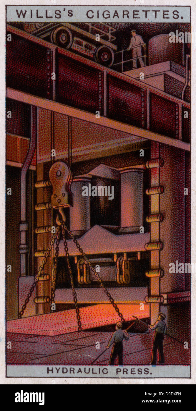 Merveilles d'ingénierie, 1927 : presse hydraulique, la Grande-Bretagne Banque D'Images