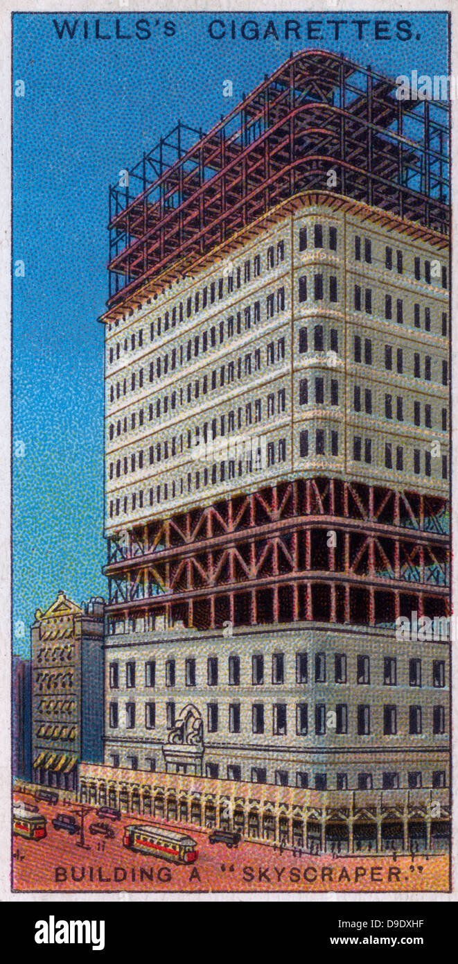 Merveilles d'ingénierie, 1927 : Construction d'un gratte-ciel, USA Banque D'Images