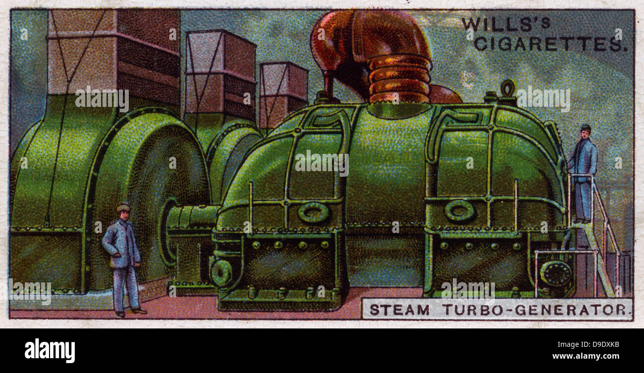 Merveilles d'ingénierie, 1927 : turbo-générateur alimentant la puissance pour New York underground de fer. Banque D'Images