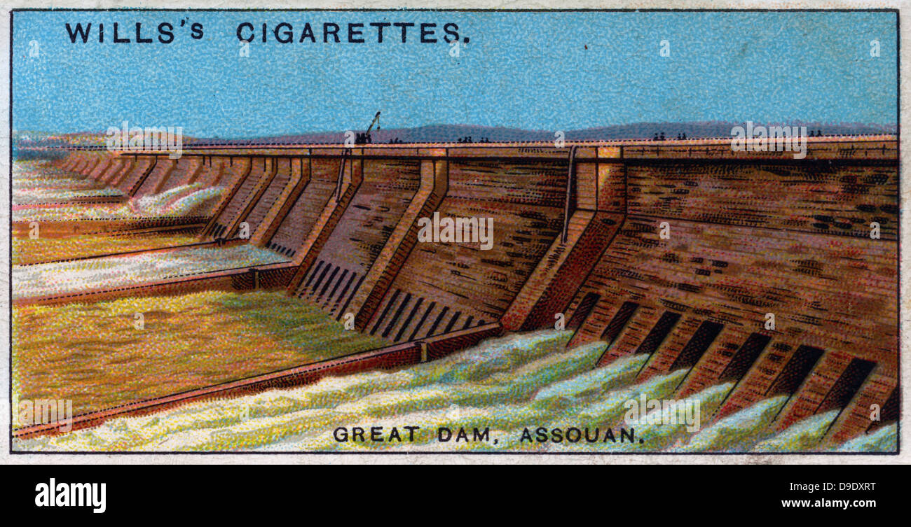 Merveilles d'ingénierie, 1927 : grand barrage d'Assouan, Egypte, 1898-1902. Banque D'Images