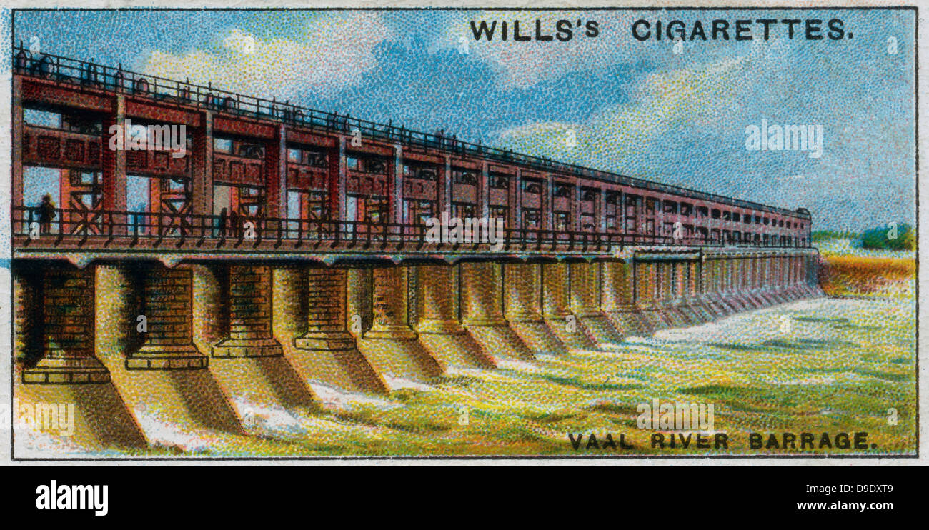 Merveilles d'ingénierie, 1927 : Barrage de la rivière Vaal, Afrique du Sud, terminée en 1922. Banque D'Images