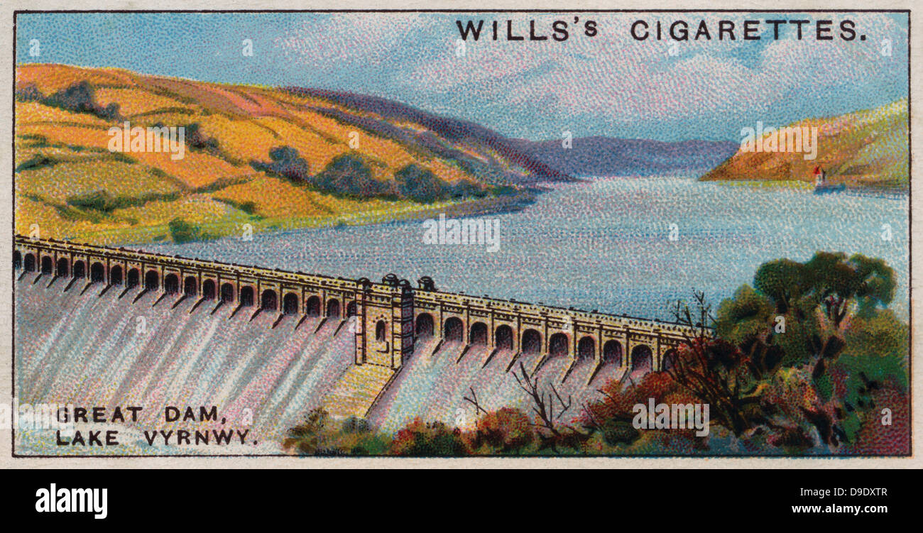 Merveilles d'ingénierie, 1927 : Lake Vyrnwy Dam, au Pays de Galles. Banque D'Images