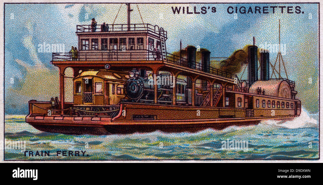 Merveilles d'ingénierie, 1927 : train-ferry, Canada. Banque D'Images