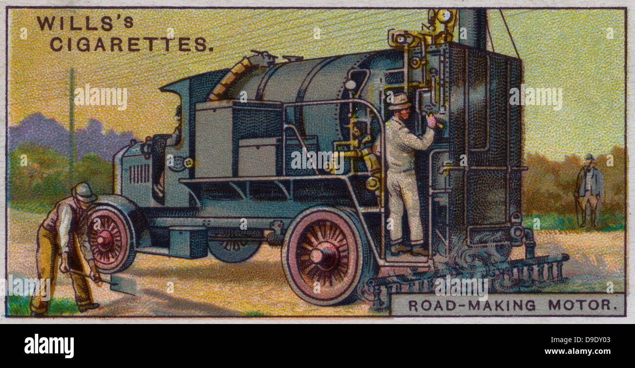 Merveilles d'ingénierie, 1927 : essence moteur de revêtement routier, USA. Banque D'Images