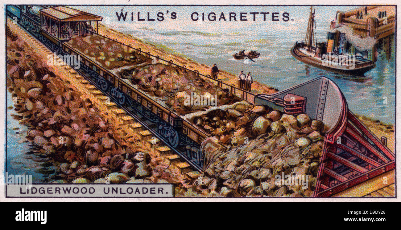 Merveilles d'ingénierie, 1927 : Lidgerwood déchargeur utilisées dans la construction de remblais de chemin de fer, aux États-Unis. Banque D'Images