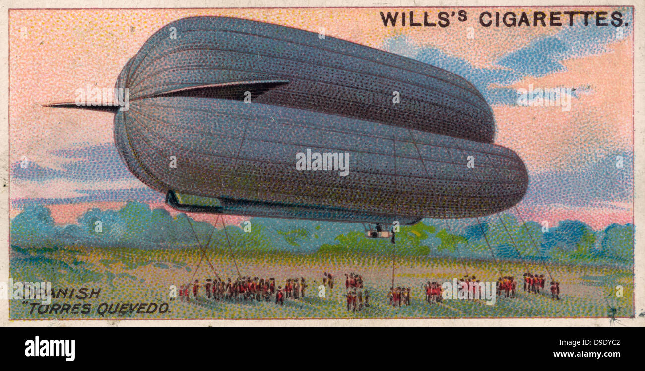 Aviation, 1910 : 'Espagnol Torres Quevedo' airship dirigeable (c)1906. Banque D'Images