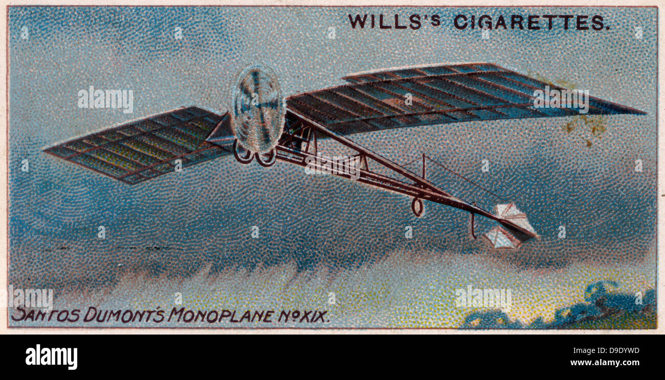 Aviation, 1910 : Santos-Dumont monoplan du n° XIX, 1909. Banque D'Images