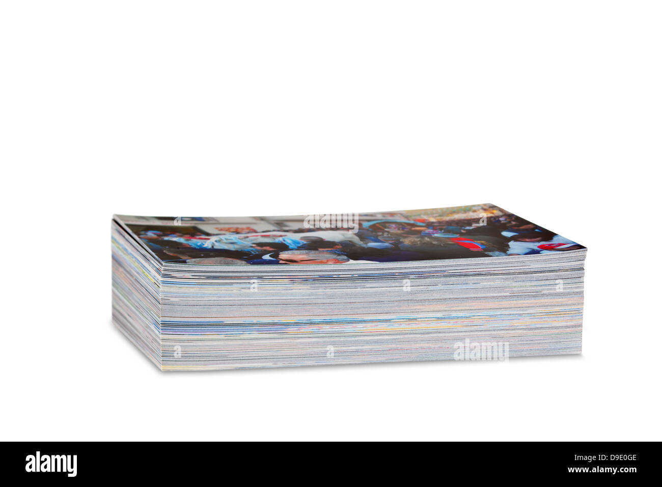 Pile de photos imprimées sur du papier photo Banque D'Images