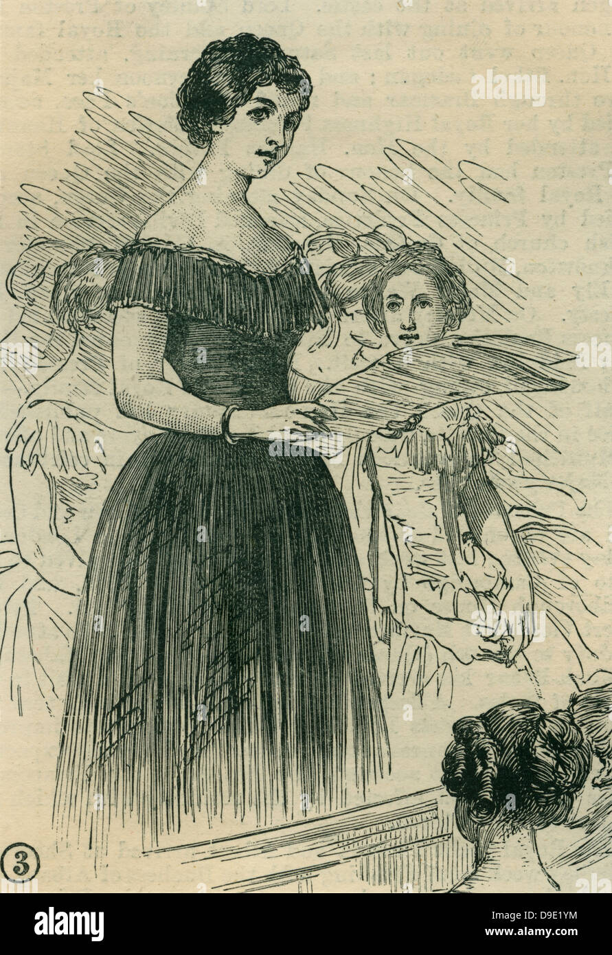 Jenny Lind (1820-1887), l'Agence suédoise de Nightingale, le chant à Exeter Hall. Banque D'Images