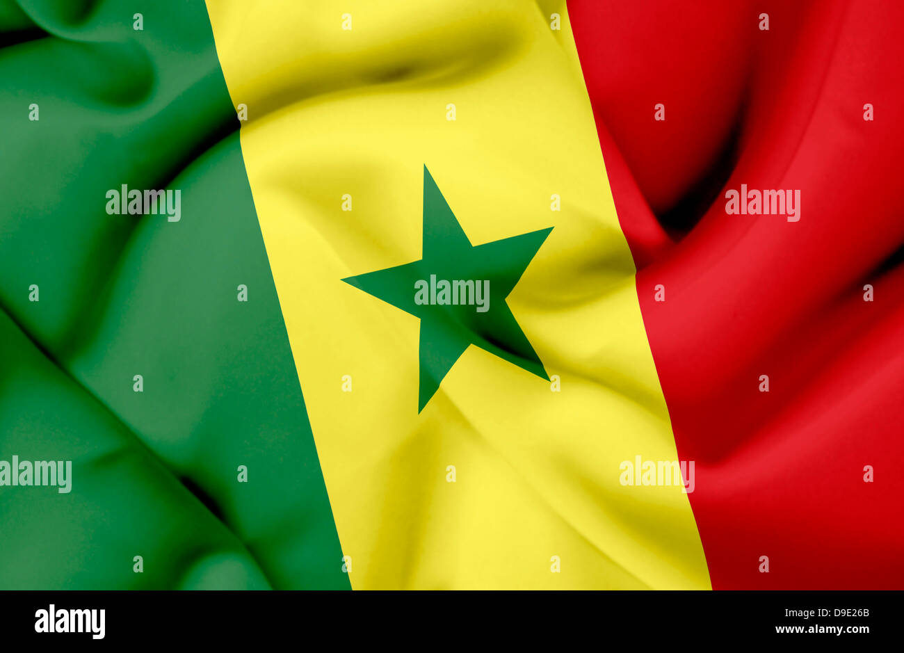 Sénégal waving flag Banque D'Images