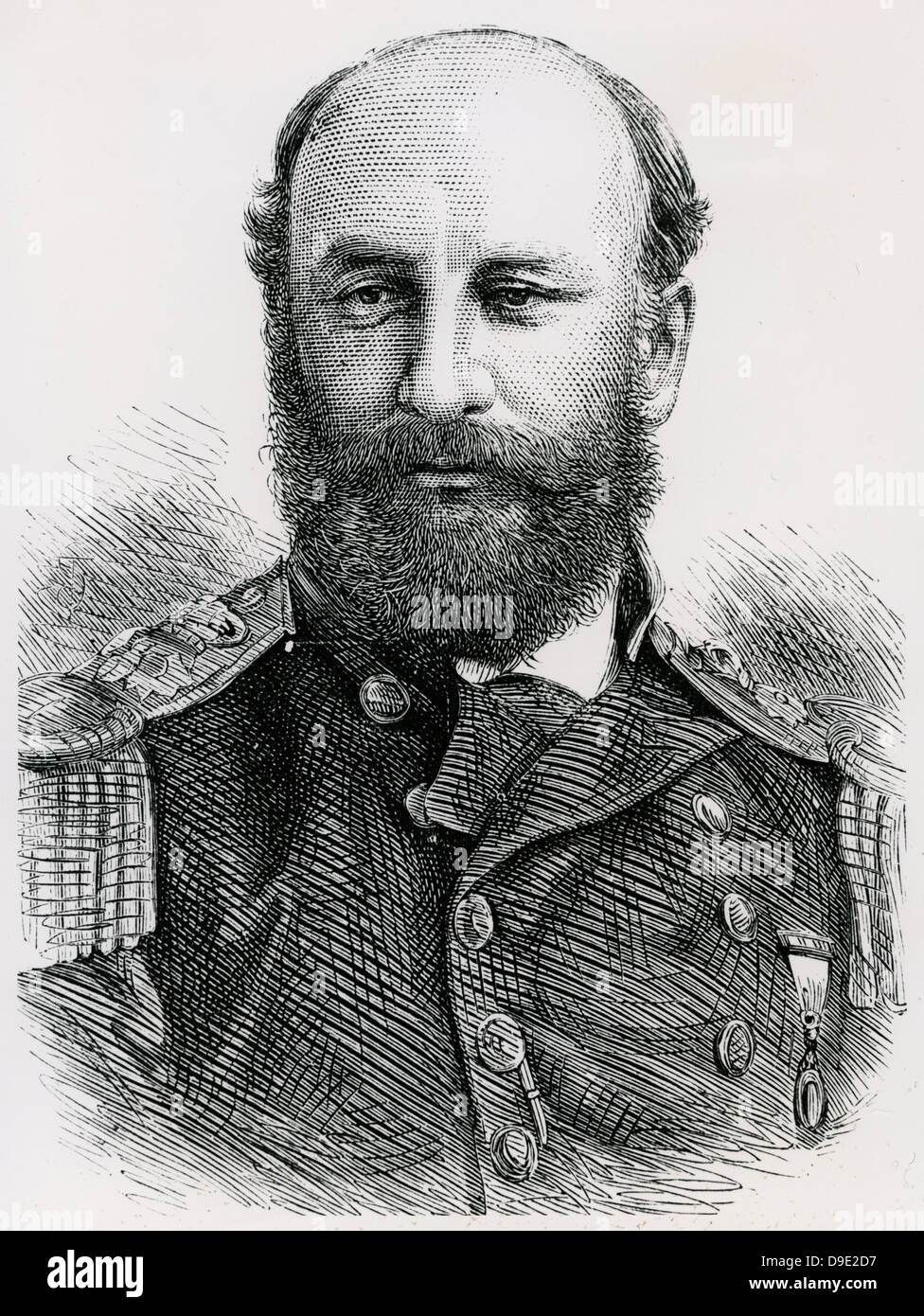 George Strong Nares (1831-1915) commandant de la marine britannique et explorateur de l'Arctique. Banque D'Images