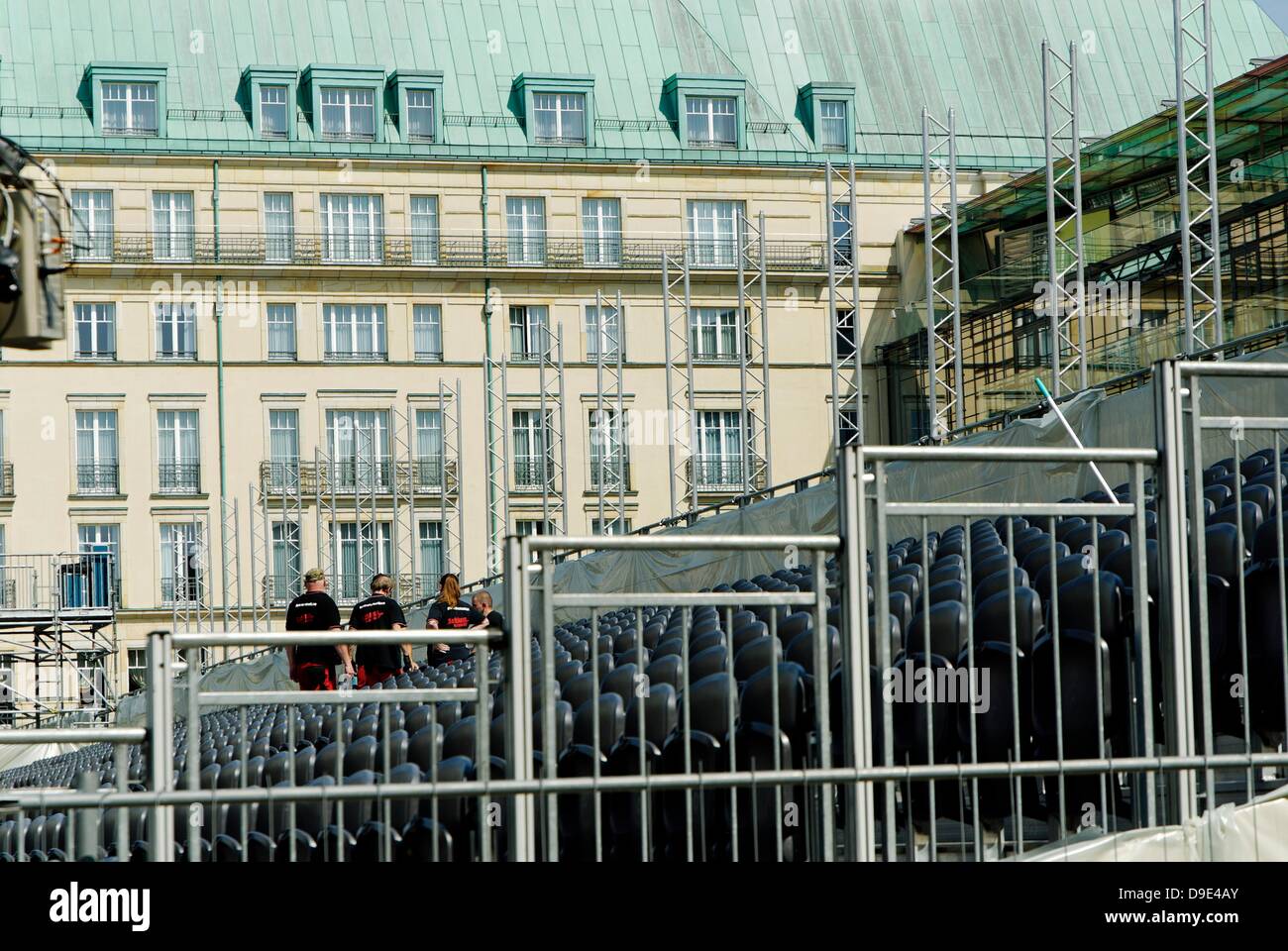 Berlin, Allemagne. 18 juin 2013. Plus haut niveau de sécurité lors de la visite du président américain Obama à Berlin. Banque D'Images