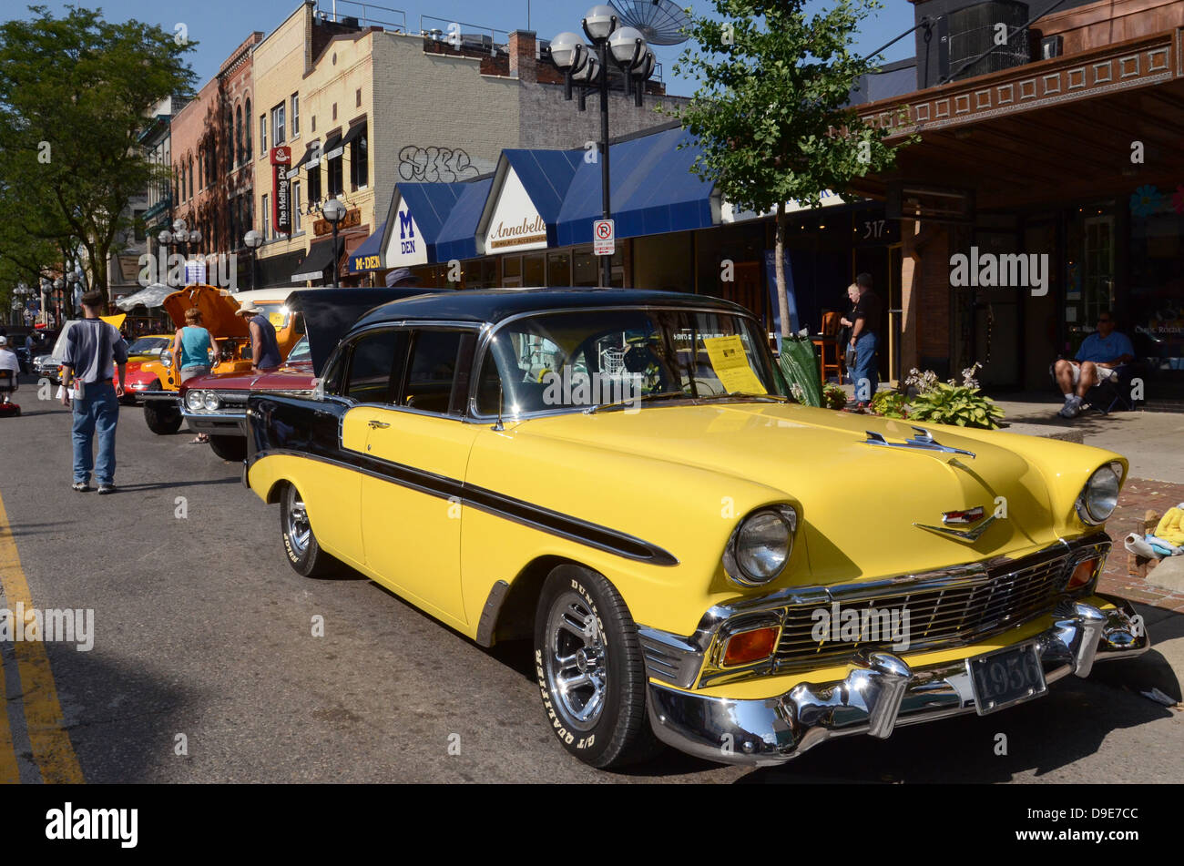 1956 Chevrolet Chevy Bel Air à la Sculpture de roulement car show le 13 juillet 2012 à Ann Arbor, Michigan Banque D'Images