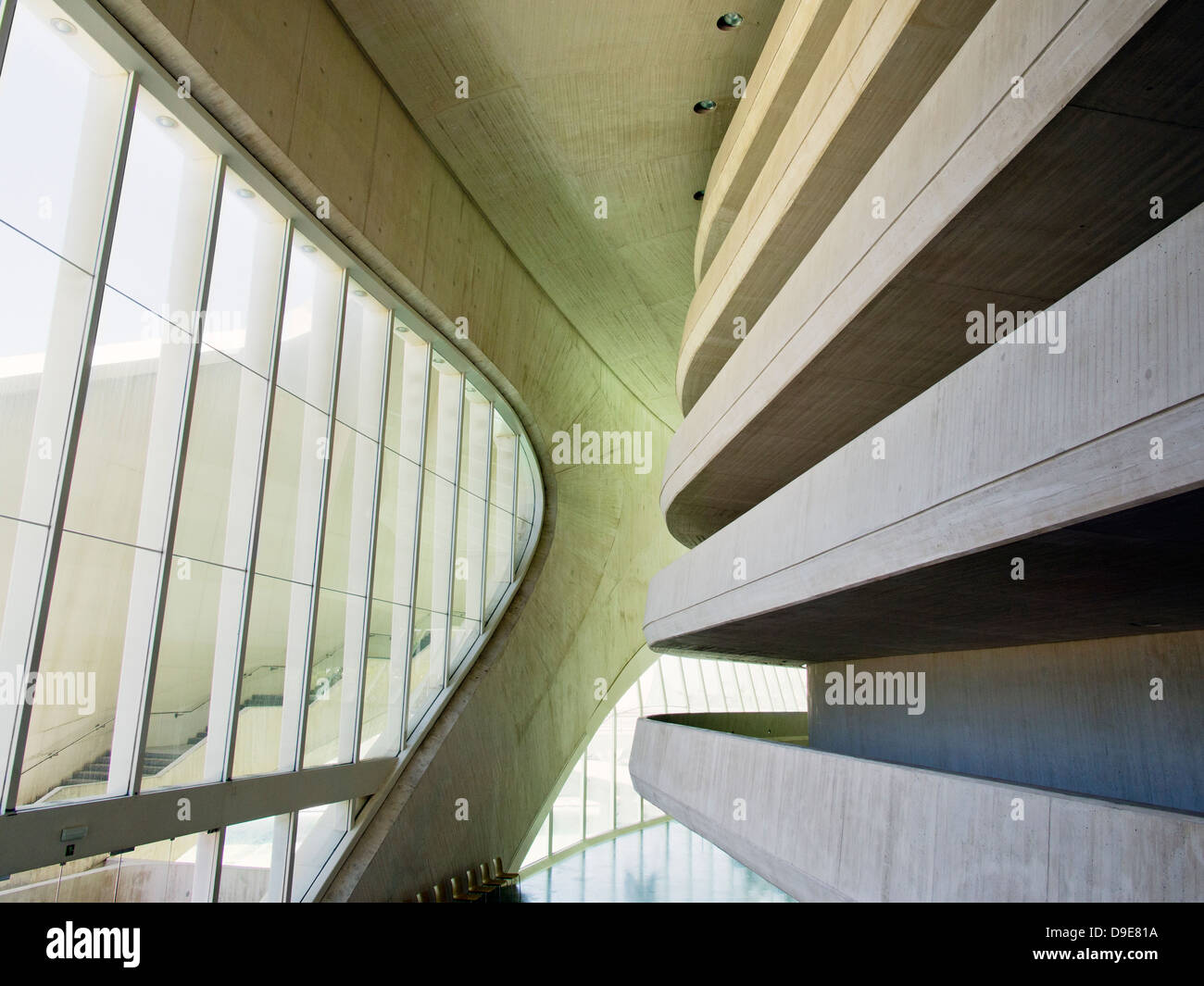 L'intérieur du Palau de les Arts Reina Sofia, Valencia Espagne 7 Banque D'Images