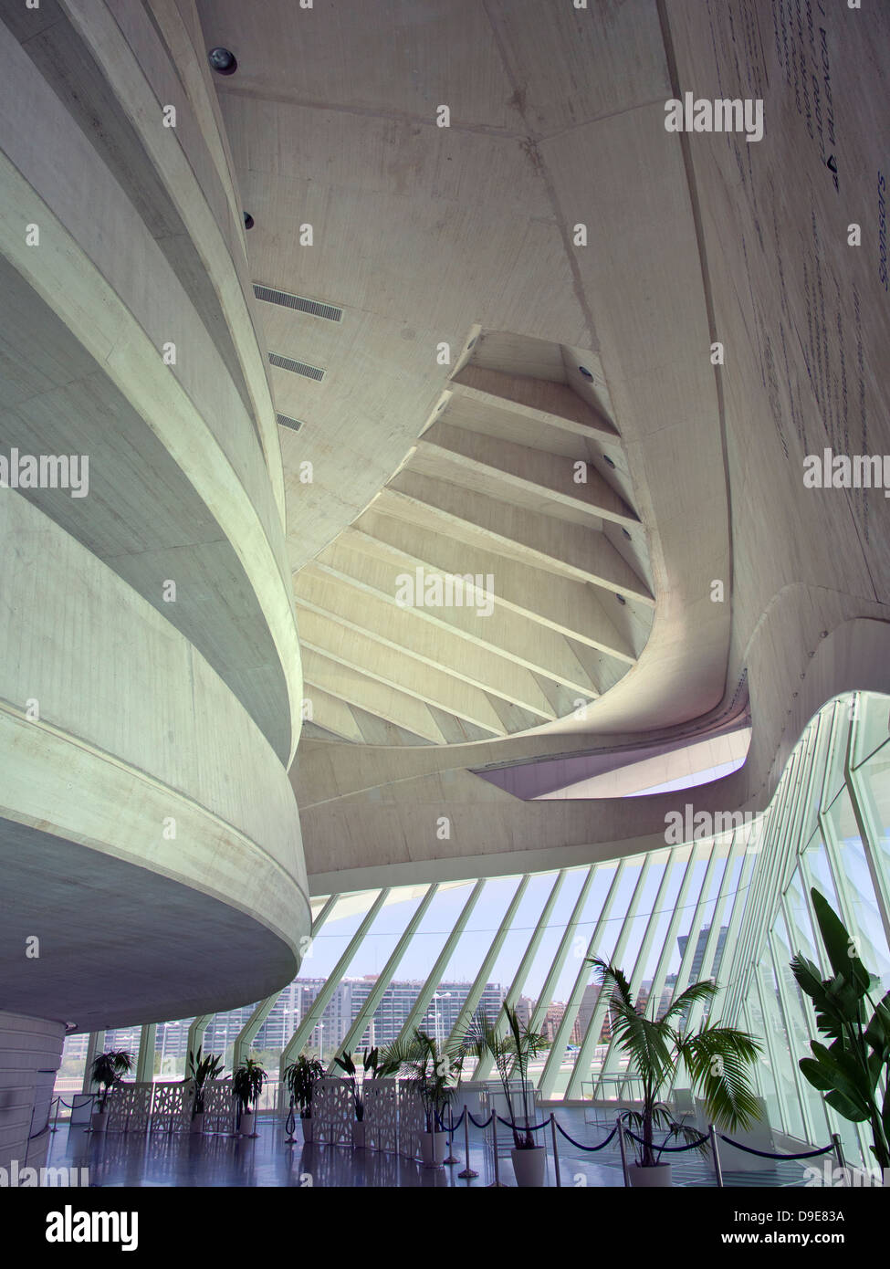 L'intérieur du Palau de les Arts Reina Sofia, Valencia Espagne 6 Banque D'Images