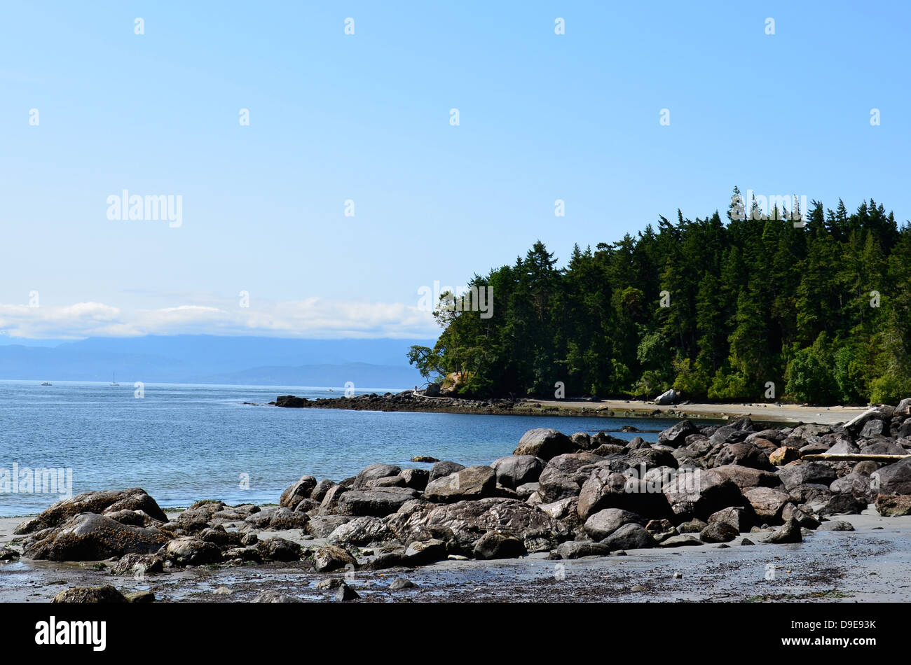 Le paysage du parc East Sooke, île de Vancouver, Canada Banque D'Images
