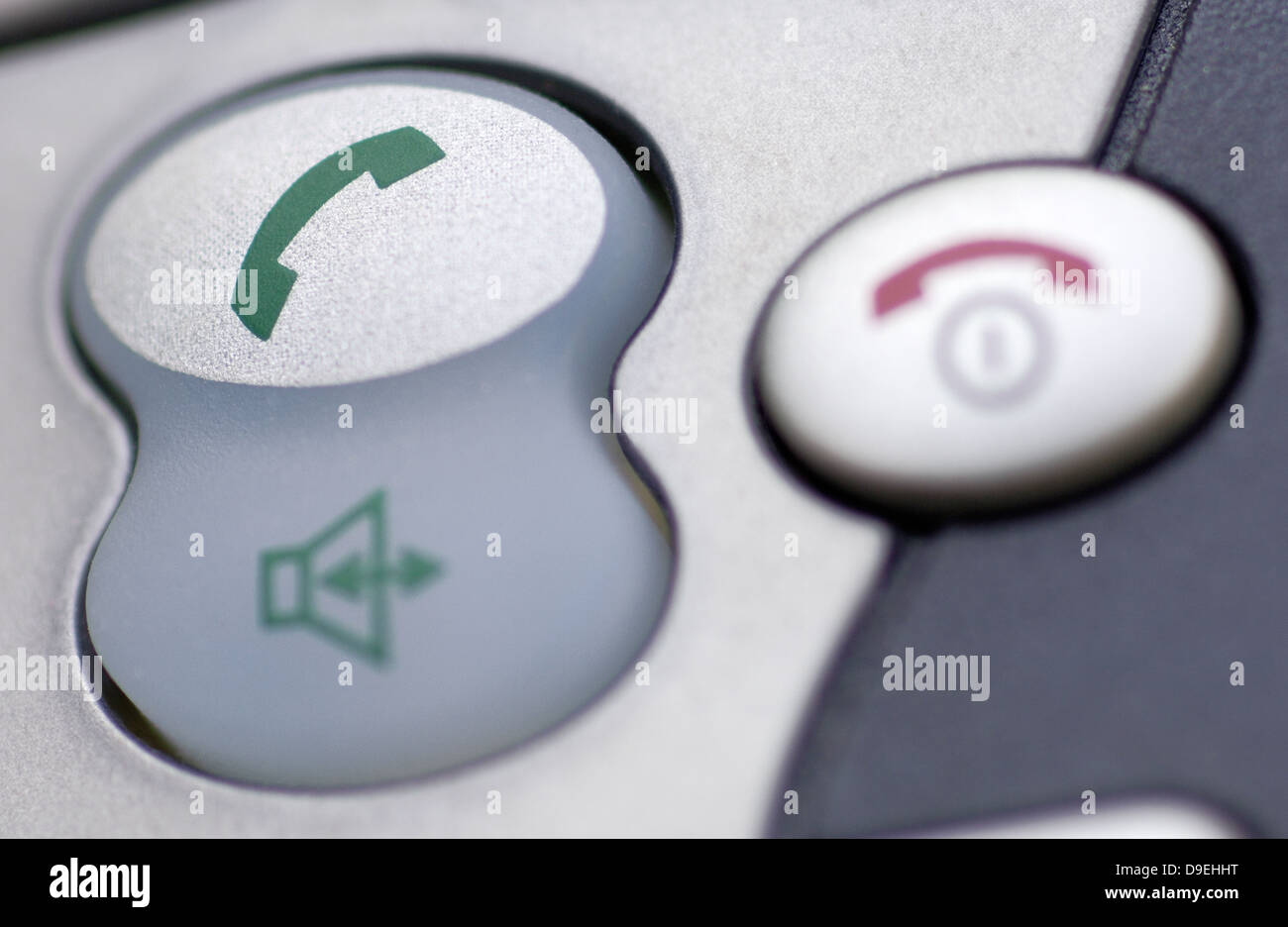 Accepter les clés et mis sur les touches d'un téléphone Banque D'Images