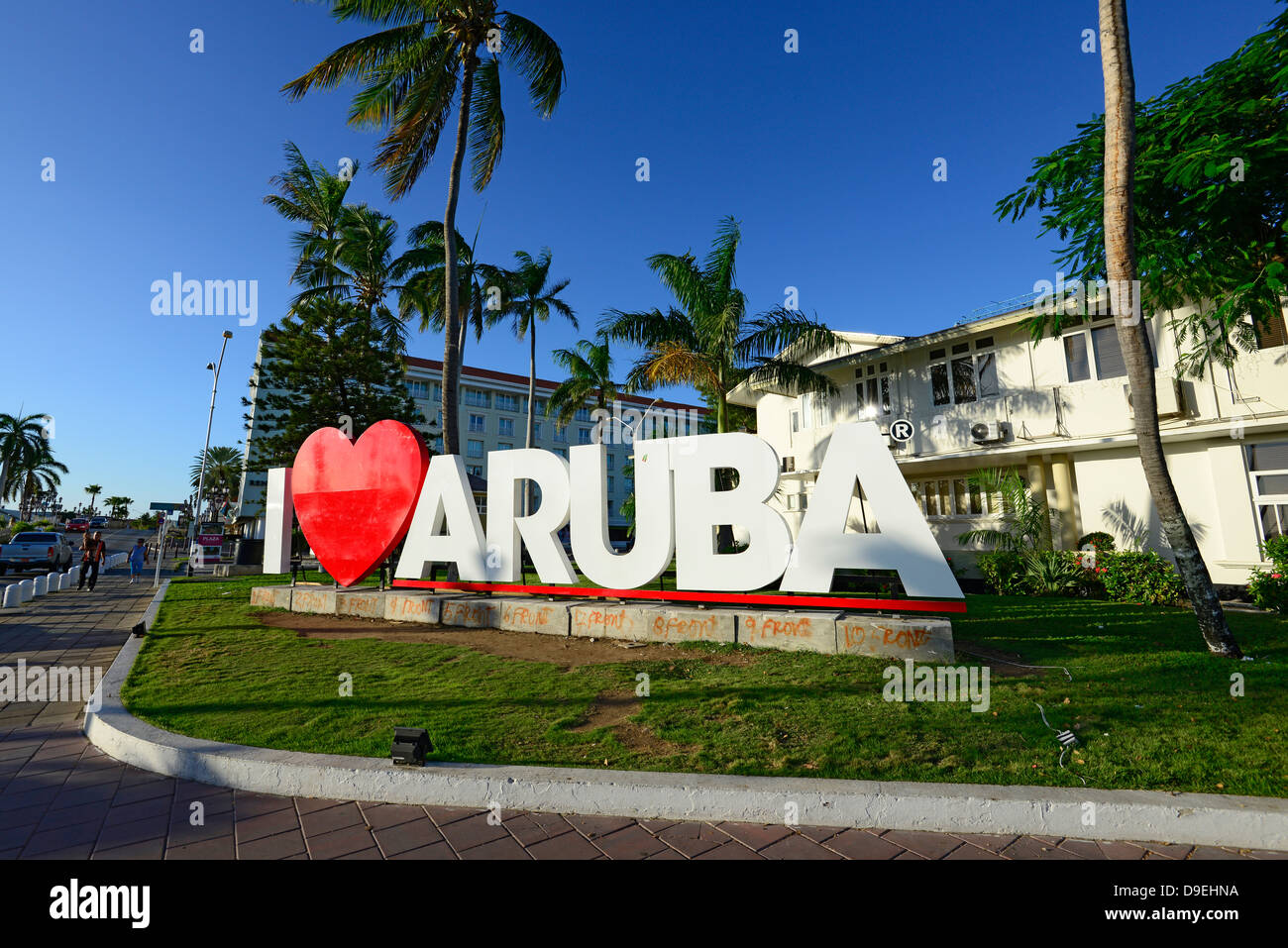 J'aime signer Aruba Oranjestad Netherland Antilles Caraïbes NA Banque D'Images