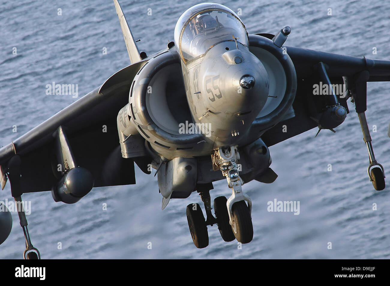 Vue rapprochée d'un AV-8B Harrier II. Banque D'Images