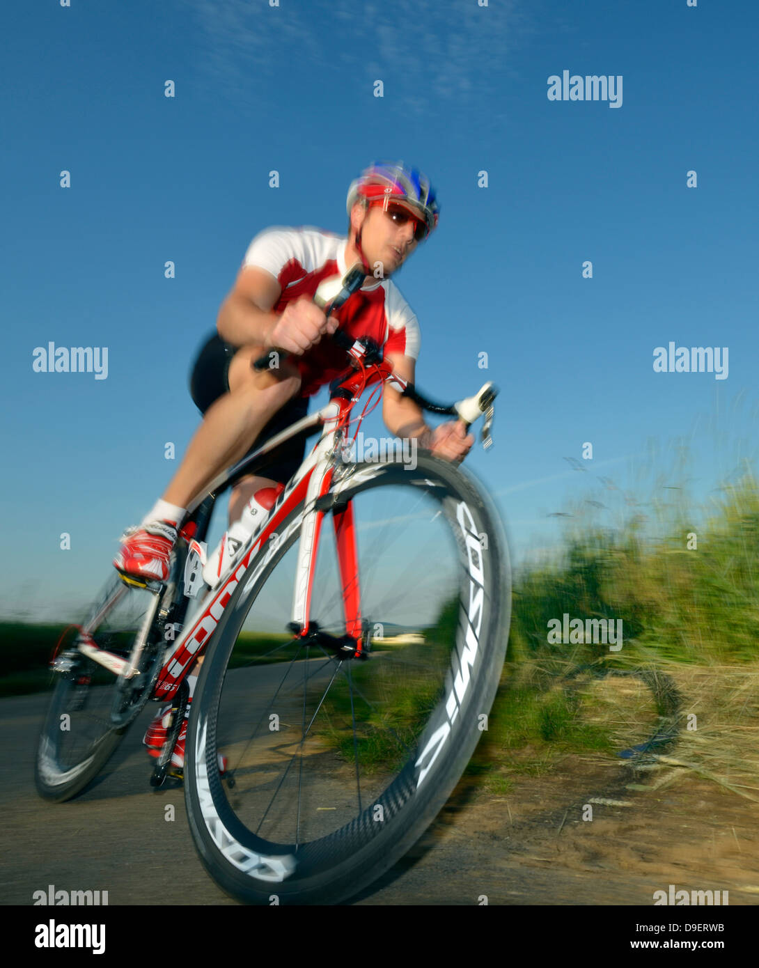 Coureur cycliste français, professionnel, volant de course, Waiblingen Baden-Wurttemberg, Allemagne, Europe, raison publique Banque D'Images