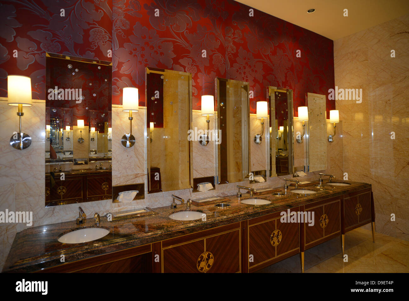 Lavabos, toilettes, hommes, cinq étoiles Encore, Casino Las Vegas, Nevada, États-Unis d'Amérique, USA Banque D'Images