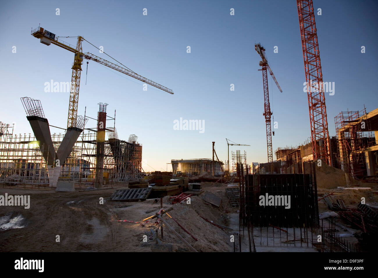 La construction de l'Aéroport International de la ville du Cap vers obtenir prêt installation arrivée massive visiteurs attendus au cours de l'année 2010 FIFA Banque D'Images