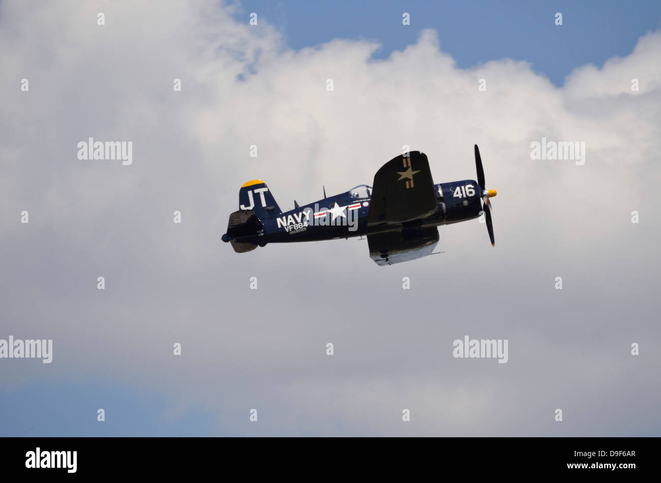 Un Vought F4U Corsair en vol près de Lakeland, en Floride. Banque D'Images