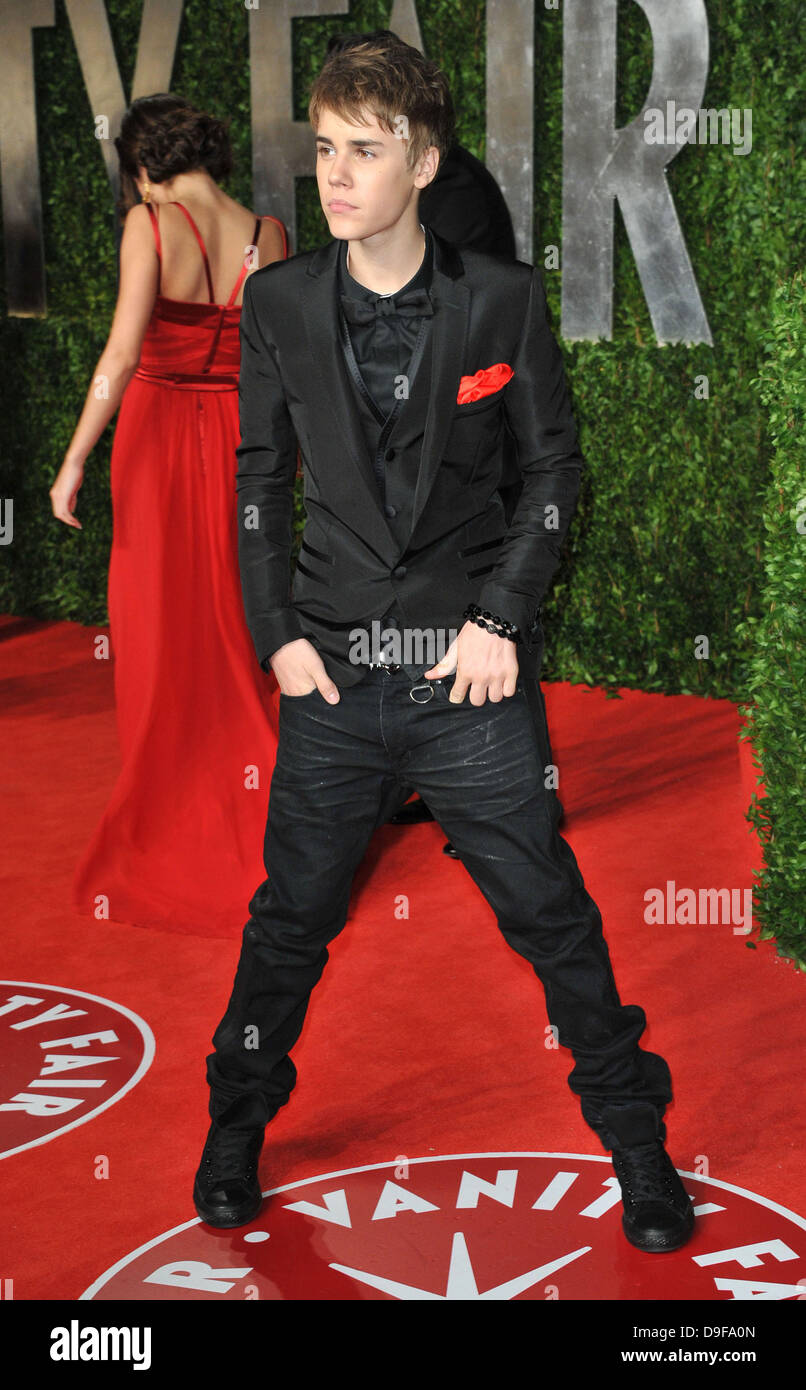 Justin Bieber 2011 Vanity Fair Oscar Party at Sunset Tower Hotel - Arrivées  West Hollywood, Californie - 27.02.11 Photo Stock - Alamy