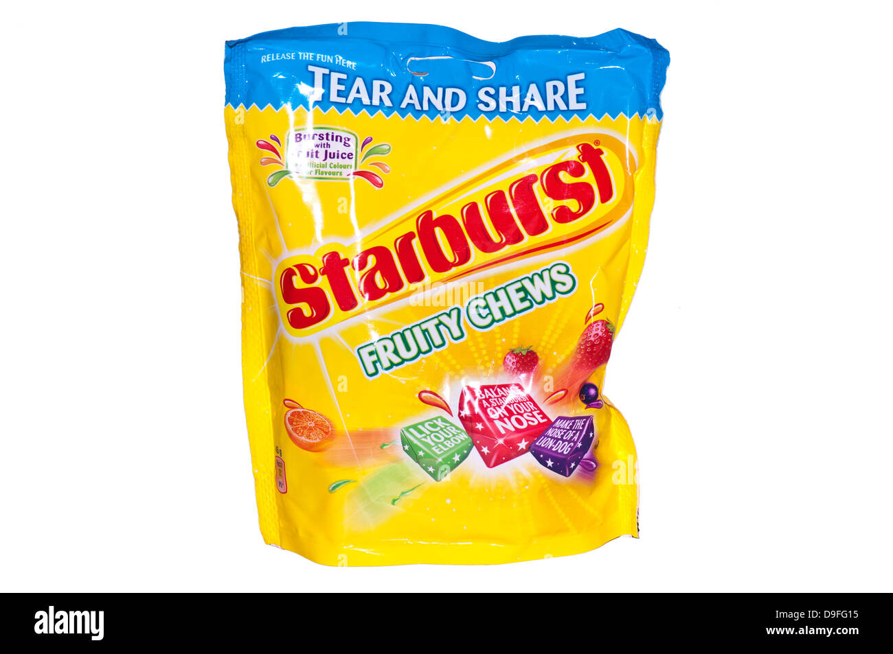 Sac de bonbons à mâcher fruitées Starburst Banque D'Images