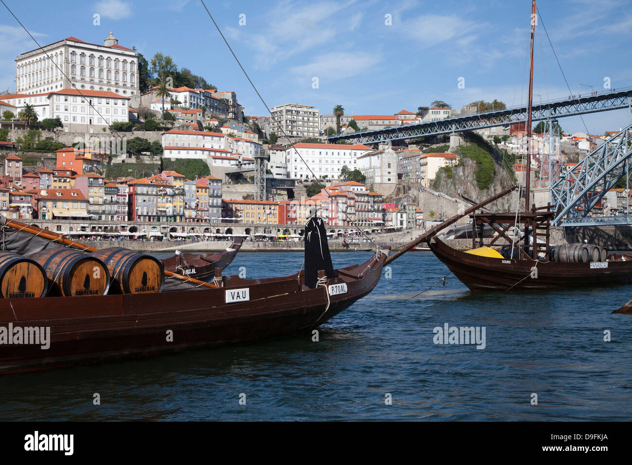 Douro et port de barges, Porto, Portugal Banque D'Images