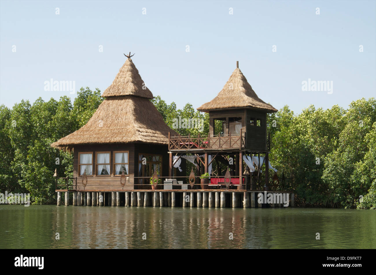 Mandina Lodge Makasutu, Forêt, Près de Banjul, Gambie, Afrique de l'Ouest, l'Afrique Banque D'Images