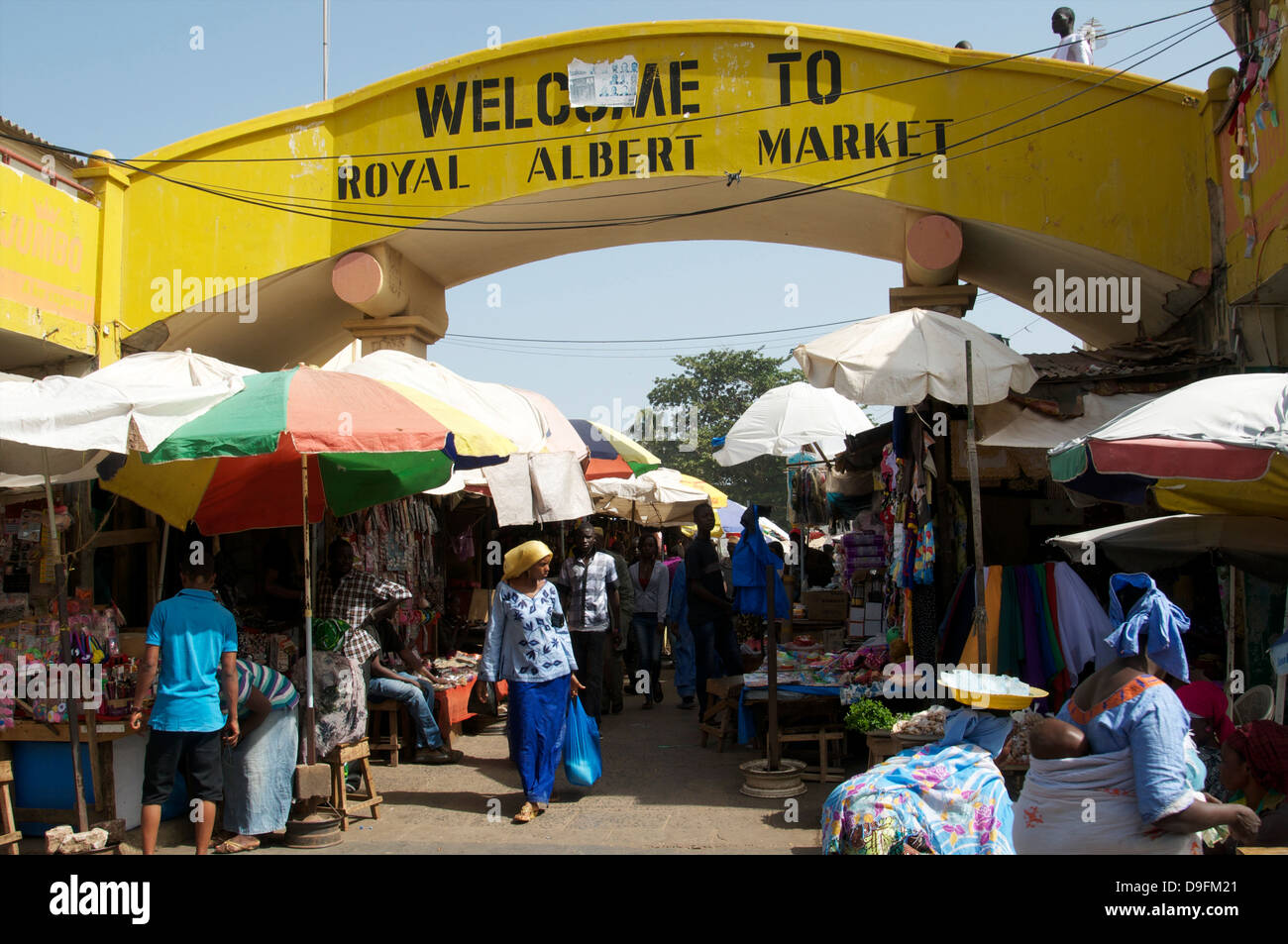Royal Albert Marché, Banjul, Gambie, Afrique de l'Ouest, l'Afrique Banque D'Images