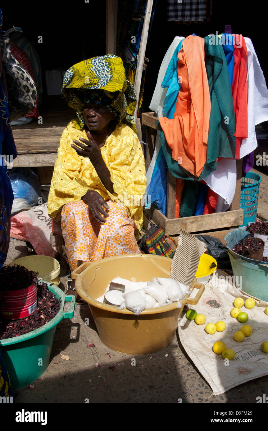 Royal Albert Marché, Banjul, Gambie, Afrique de l'Ouest, l'Afrique Banque D'Images