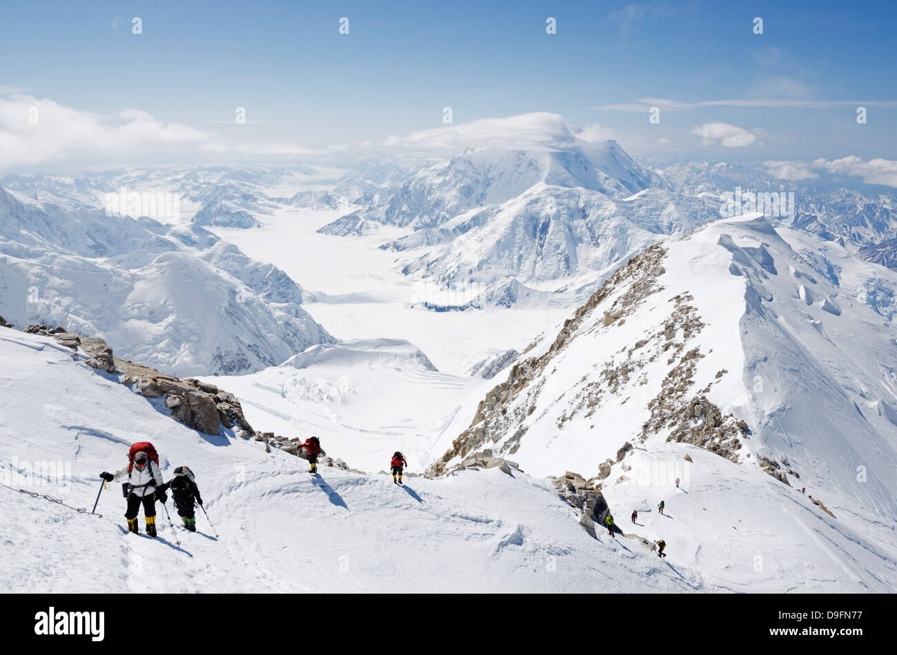 Alpinisme - expédition sur le mont McKinley, 6194m, le parc national Denali, Alaska, USA Banque D'Images