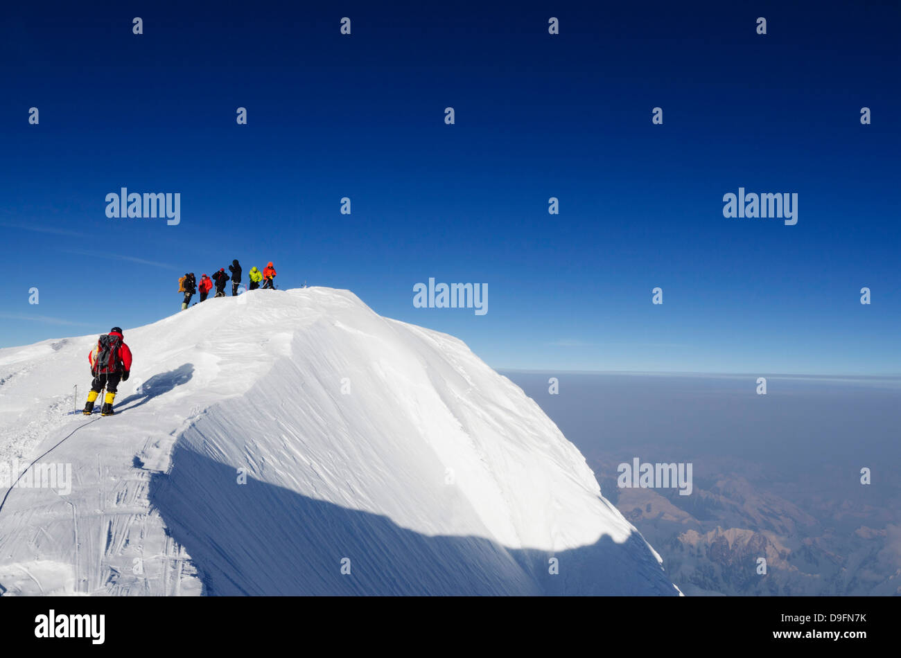 Crête du sommet, trek sur le mont McKinley, 6194m, le parc national Denali, Alaska, USA Banque D'Images