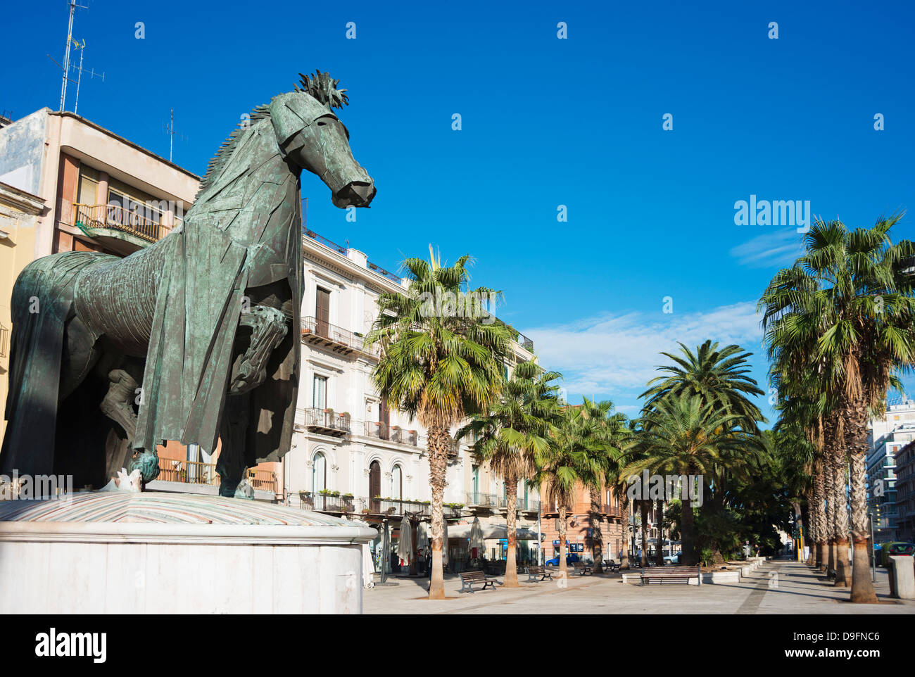 Horse sculpture, Bari, Pouilles, Italie Banque D'Images