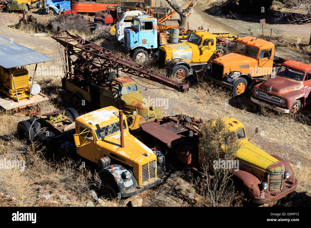 Gold Mine King et Ghost Town, Jerome, Arizona, USA Banque D'Images