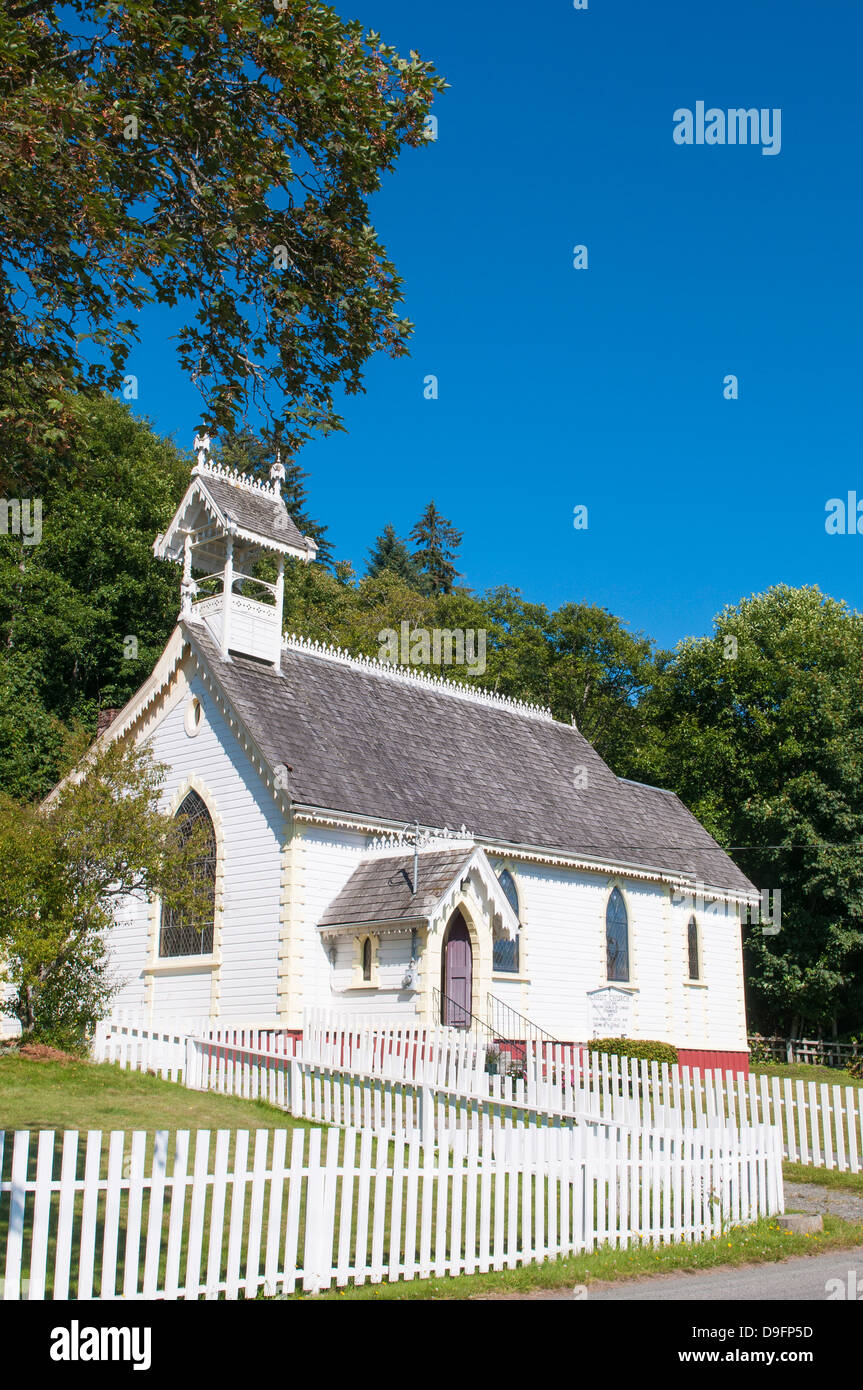 L'église anglicane historique, Alert Bay, British Columbia, Canada Banque D'Images