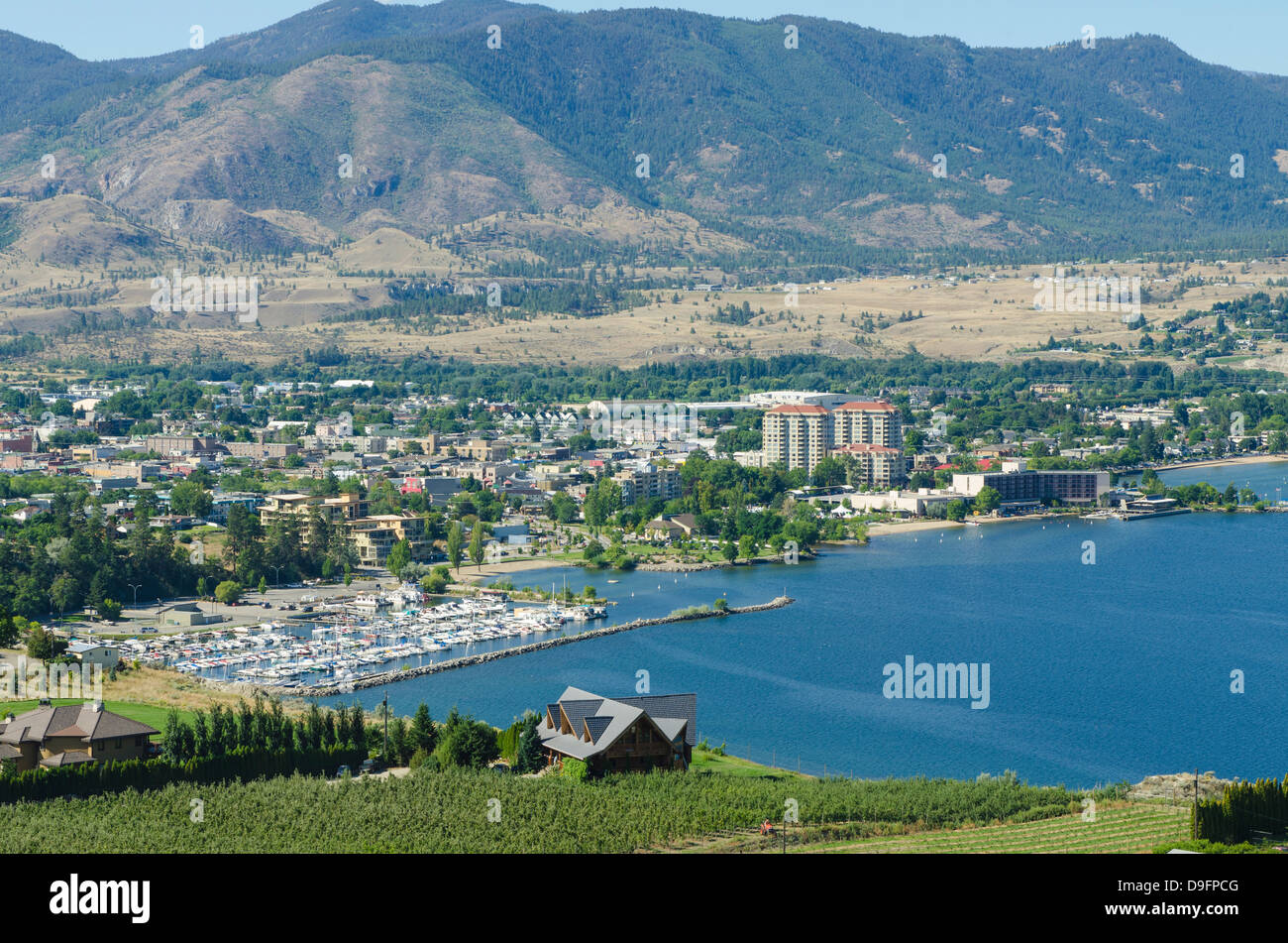 Le lac Okanagan, Penticton, Colombie-Britannique, Canada Banque D'Images