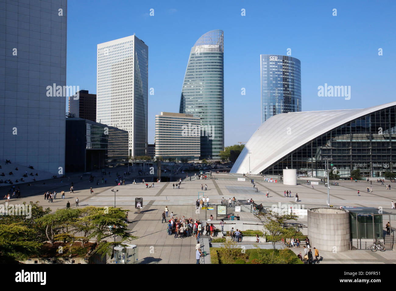 Quartier d'affaires de la Défense, Paris, France Banque D'Images