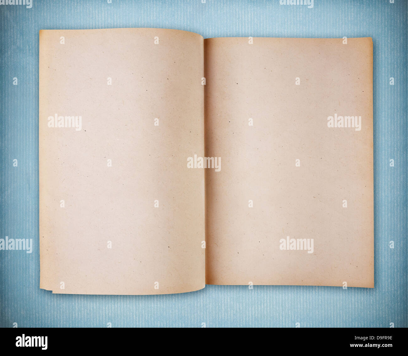 Ordinateur portable vintage Blanc sur bleu vintage paper Banque D'Images