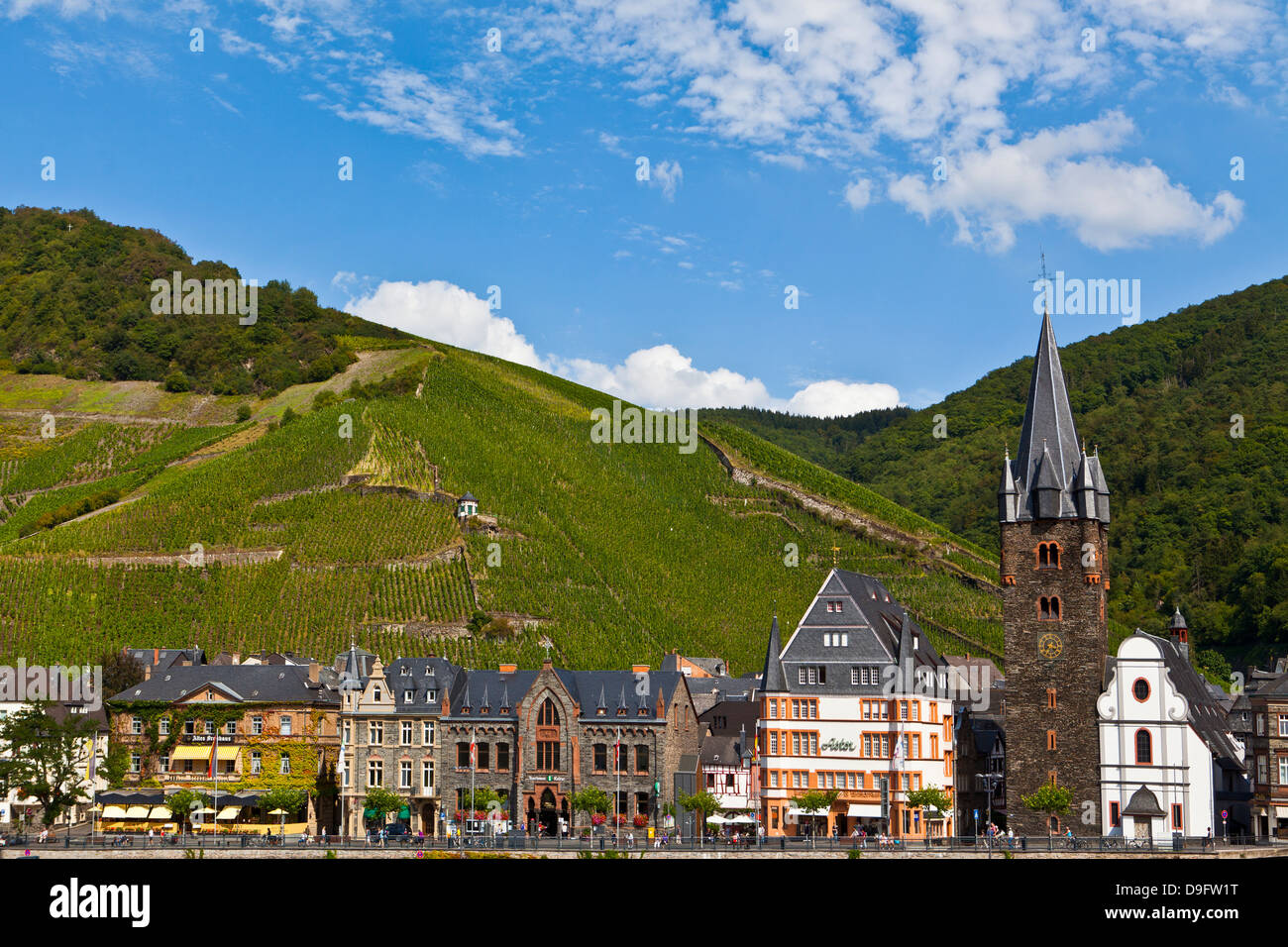 Bernkastel-Kues sur la Moselle, Rhénanie-Palatinat, Allemagne Banque D'Images