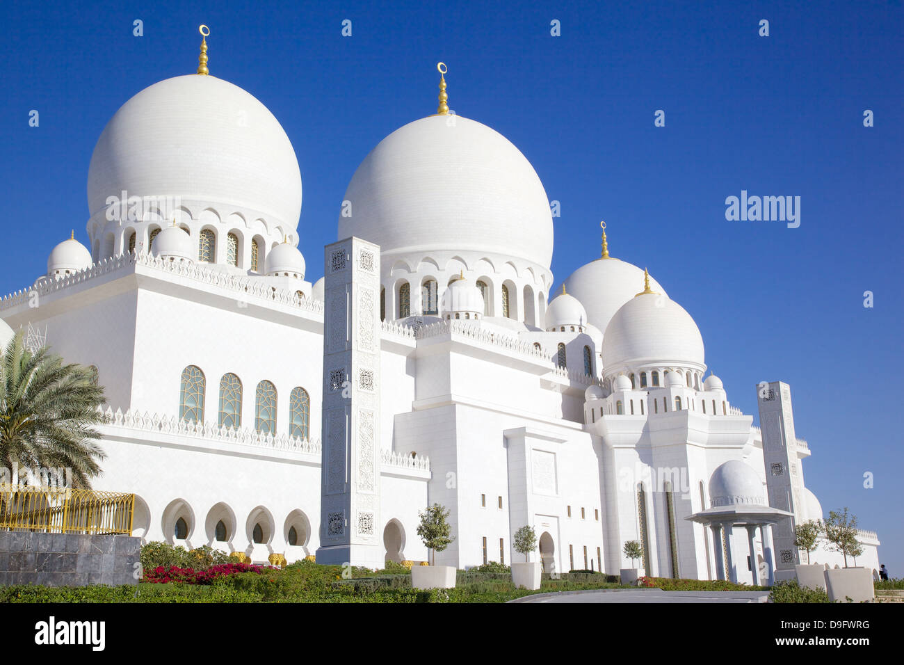 Mosquée Sheikh Zayed Bin Sultan Al Nahyan, Abu Dhabi, Émirats arabes unis, Moyen Orient Banque D'Images