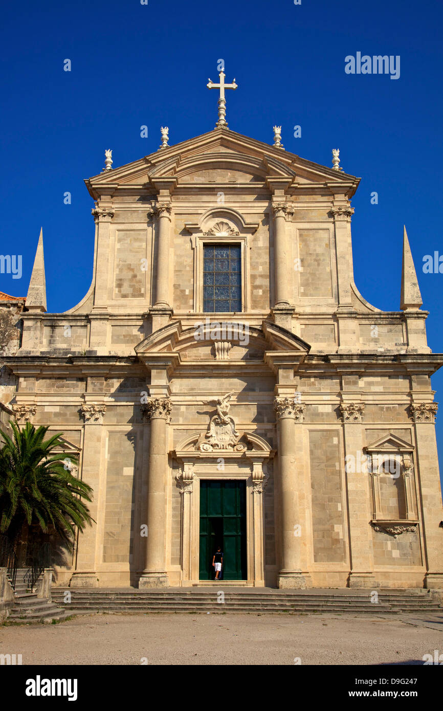 L'église jésuite de Saint-ignace, Dubrovnik, Croatie Banque D'Images